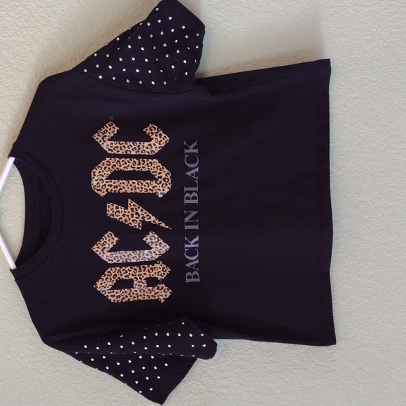 AC/DC | Tops | Acdc Back In Black Crop Top | Poshmark